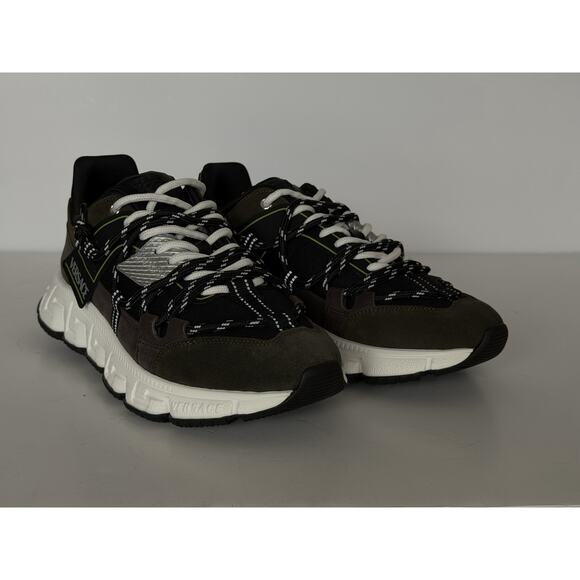 Versace Men\'s Greca Sneakers Gray/Green 14 US (47 Euro) IT 1021490 IT NIB main image 7